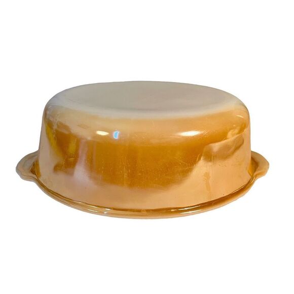 Vintage Pyrex FIRE KING Peach Lusterware 1-1/2 Qt. Casserole Dish #467 READ - Picture 3 of 16